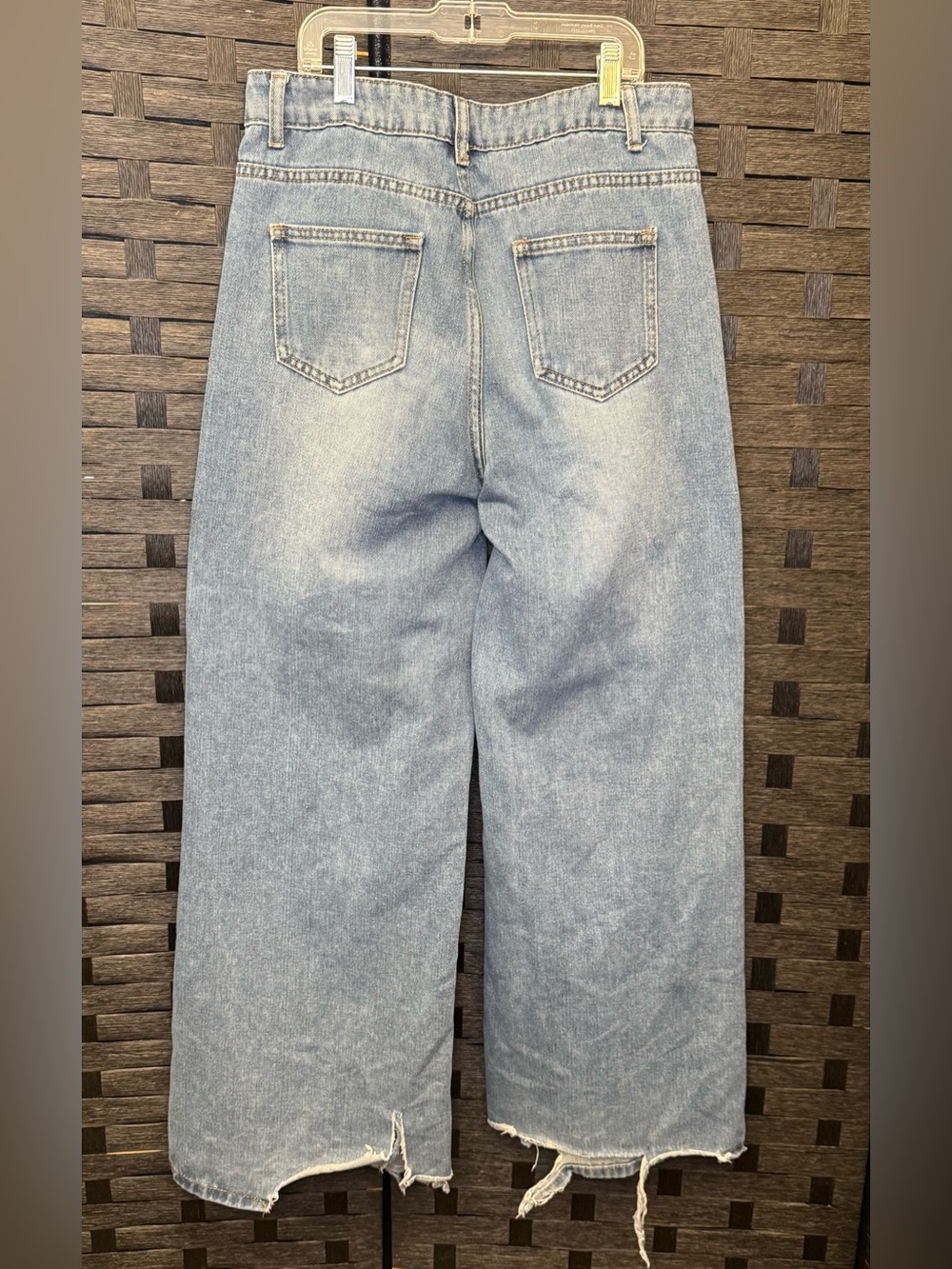 Dazy Denim High Waisted, Ultra Wide Leg - Light Blue Jeans - Picture 2 of 5